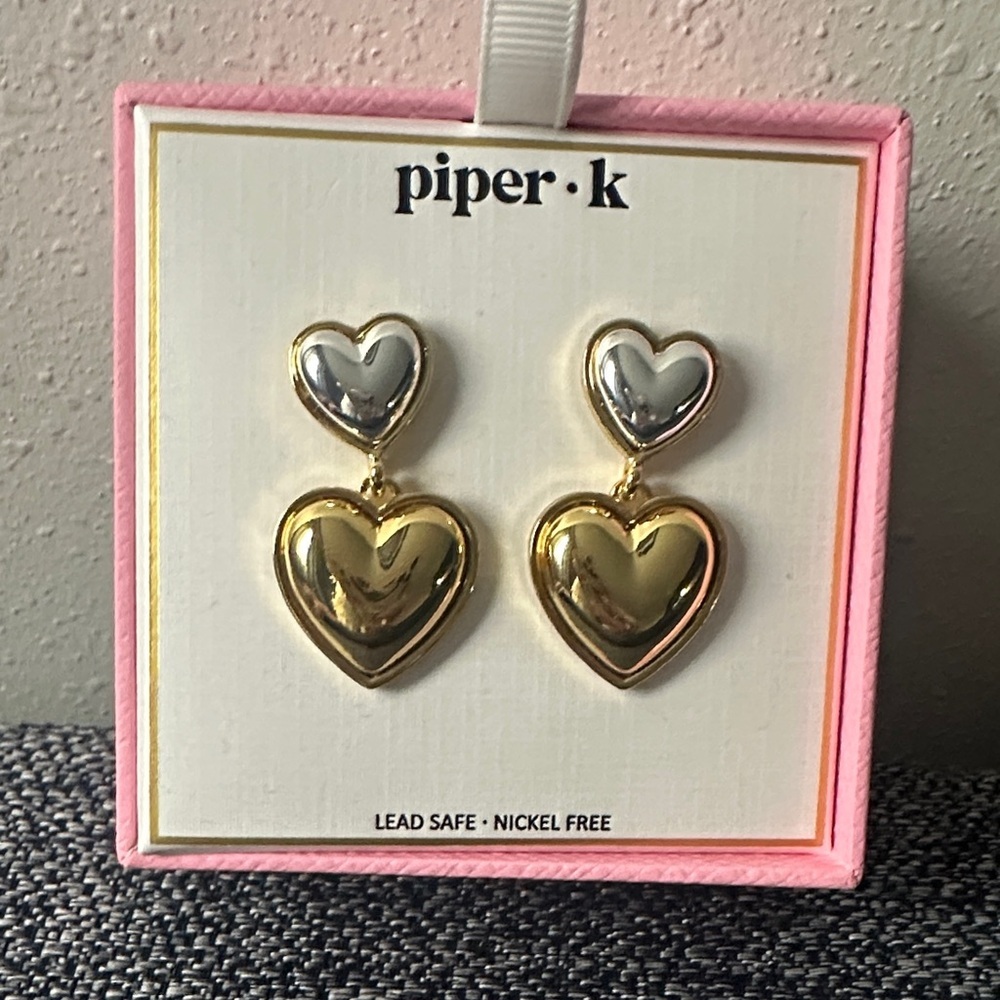 Piper k gold silver dangle earrings